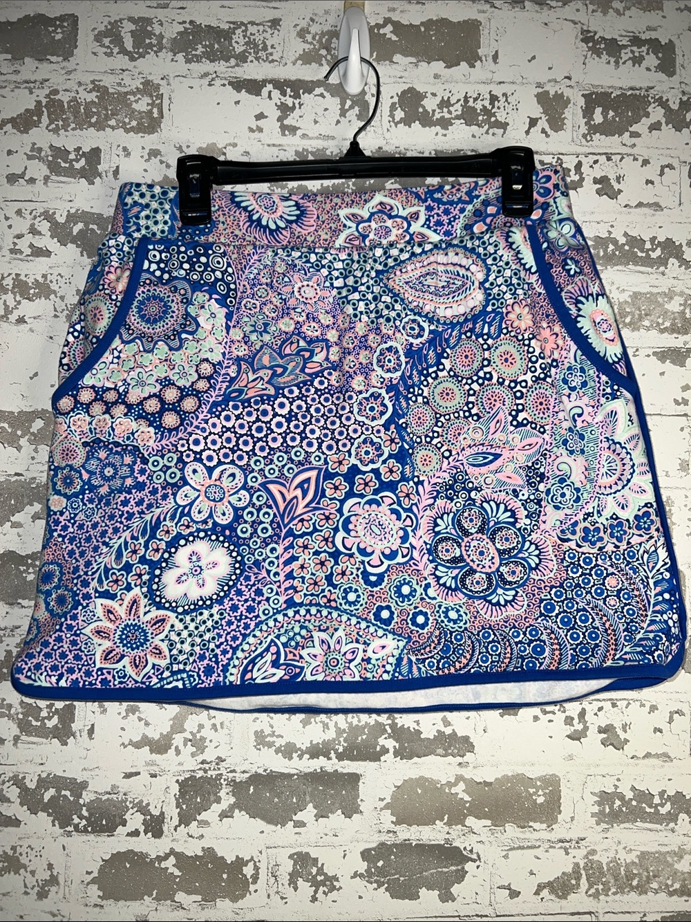 Talbots Blue & Pink Paisley Mini Skort